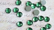 Стразы граненные, круглые, 6мм, цвет зелёный, ST06-012, 1 уп=10шт
