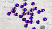 Стразы граненные, круглые, 6мм, цвет фиолетовый, ST06-009, 1 уп=10шт