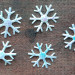 Аппликация объемная, снежинка, 17 мм, цвет белый, РТ-032,  5 шт