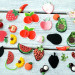 Набор репсовых лент для рукоделия, шитья, творчества - фрукты, ягоды, НБ-080