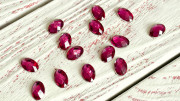 Стразы граненные, овальные, 10*14мм, цвет ярко-розовый, ST10*14-006, 1шт