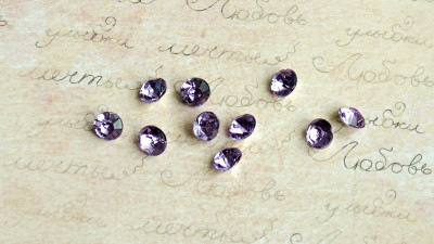 Риволи акриловые, 6*4мм, цвет сиреневый, RV06-008, 1уп=10шт