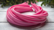 Ободок для волос, 8мм, пластиковый, цвет розовый, 08-004, 1 шт