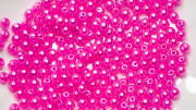 Бусины акриловые круглые 4мм, отвестие 1мм, цвет ярко-розовый, имитация жемчуга 150-096, 10 гр
