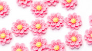 Кабошон объемный, цветок, цвет розовый, 18мм, К0106, 1шт