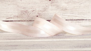 Лента декоративная, репсовая 25мм, цвет бледно-розовый, атласная полоса по середине, ДЛ25-037, 1м