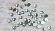 Стразы граненные, круглые, 10мм, цвет серебро, ST10-001, 1 уп=5шт