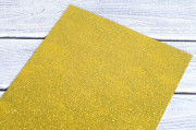 Фоамиран глиттерный 20*30см, толщина 2мм, цвет жёлтый, ФОМ002, 1 шт
