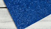 Кожзам "Глиттер крупный"  20x30см, толщина 0,5мм, цвет синий, КЗ012/07, 1 шт