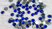 Стразы граненные, круглые, 6мм, цвет синий, ST06-007, 1 уп=10шт