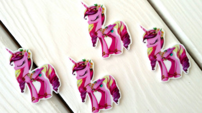 Кабошон плоский, с цветочками, 40*25мм, К-0349, 1шт