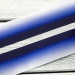 Лента репсовая с рисунком, 25мм, цвет белый, синий, градиент, РР25-243, 1м