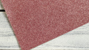 Кожзам "Глиттер мелкий"  20x30см, толщина 0,5мм, цвет розово-бежевый, КЗ011/24, 1 шт