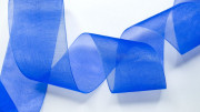 Органза однотонная, 50мм, цвет синий, О50-007, 1м