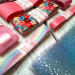 Набор репсовых лент для рукоделия, шитья, творчества - розово-голубой НБ-109