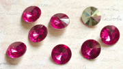 Риволи акриловые, 16*4мм, цвет ярко-розовый, RV16-006, 1 шт