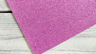 Кожзам "Глиттер мелкий"  20x30см, толщина 0,5мм, цвет ярко-розовый, КЗ011/13, 1 шт