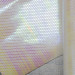 Кожзам "Текстурный - соты", галаграмма, разводы розово-жёлтые,  20x30см, толщина 0,7мм, цвет молочный, КЗ020/03, 1 шт