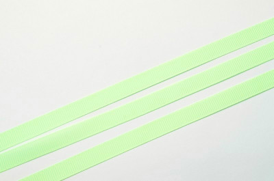Лента репсовая однотонная, 9мм, цвет светло-зеленый, Р09-180, 1м