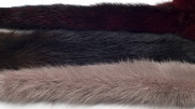 Набор для творчества из меха норки - хвостики, длина 25 см, цвет коричневый, пудра, чёрно-бордовый, 45гр, МНХ21, 1 уп=3шт