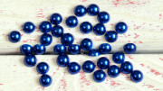 Полубусины, 08мм, цвет синий, №099, 10 гр