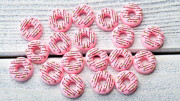 Кабошон объемный, пончик, цвет розовый, 20мм, К0099, 1шт