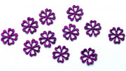 Аппликация объемная из фоамирана, цветок, 15 мм, глиттер, цвет фиолетовый, РТ-168,  1 шт