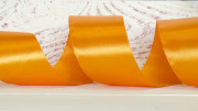 Лента атласная однотонная, 50мм, цвет оранжевый, А50-031, 1м