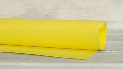 Фоамиран иранский 29x34см, толщина 1мм, цвет жёлтый  №112, ФОМИ-112, 1 шт
