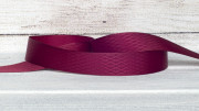 Лента сатиновая декоративная, 22мм, цвет бордовый, ромбы, ДЛ22-041, 1м