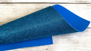 Фоамиран глиттерный 20x30см, толщина 2мм, цвет светло-синий, ФОМ019, 1 шт