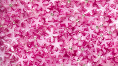 Кабошон объемный, цветочек, цвет розовый, 10мм, К0140, 1шт