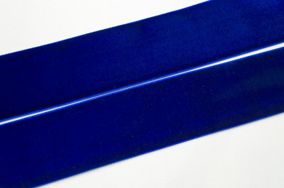 Лента бархатная 25мм, цвет синий.  ДЛ25-042, 1м