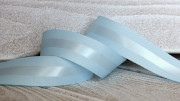 Лента декоративная, репсовая 25мм, цвет голубой, атласная полоса по середине, ДЛ25-029, 1м
