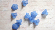 Бусины акриловые фигурные, 15*12мм, цвет синий, АКБ036, 1 уп (10 штук)