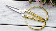 Ножницы для рукоделия с золотыми ручками 15см, Xizhyuan, 1шт